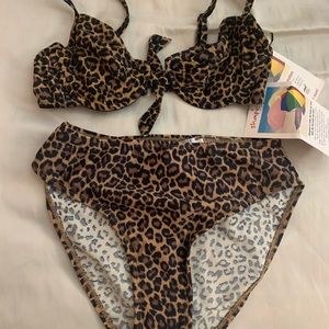 2 Piece Leopard Print Bikini Set